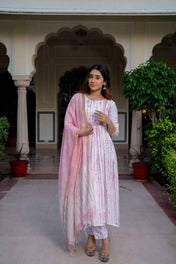 Blush Stripes Pure Viscose Suit Set