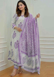 Lavender Mist Viscose Rayon Suit Set