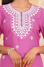 Pink Petal Charm Viscose Rayon Suit Set