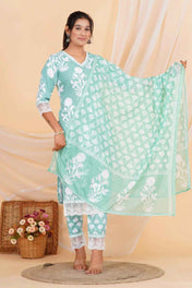 Mint Blossom Rayon Set