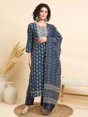 Midnight Charm Viscose Suit Set