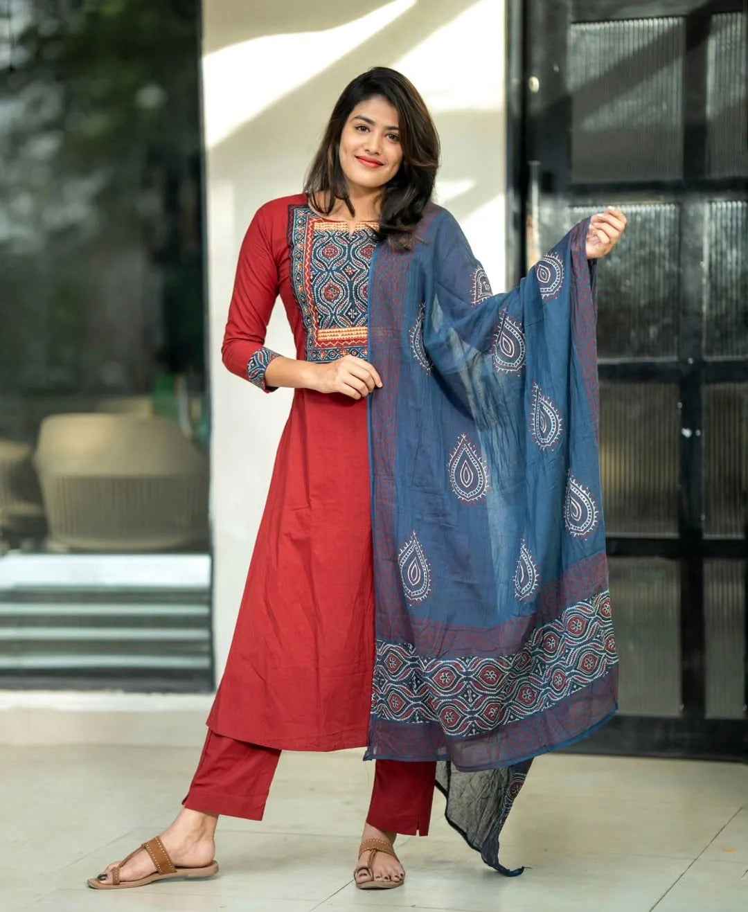 Breezy Cotton Ajrakh Set