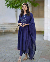 Breezy Embroidered Cotton Suit Set
