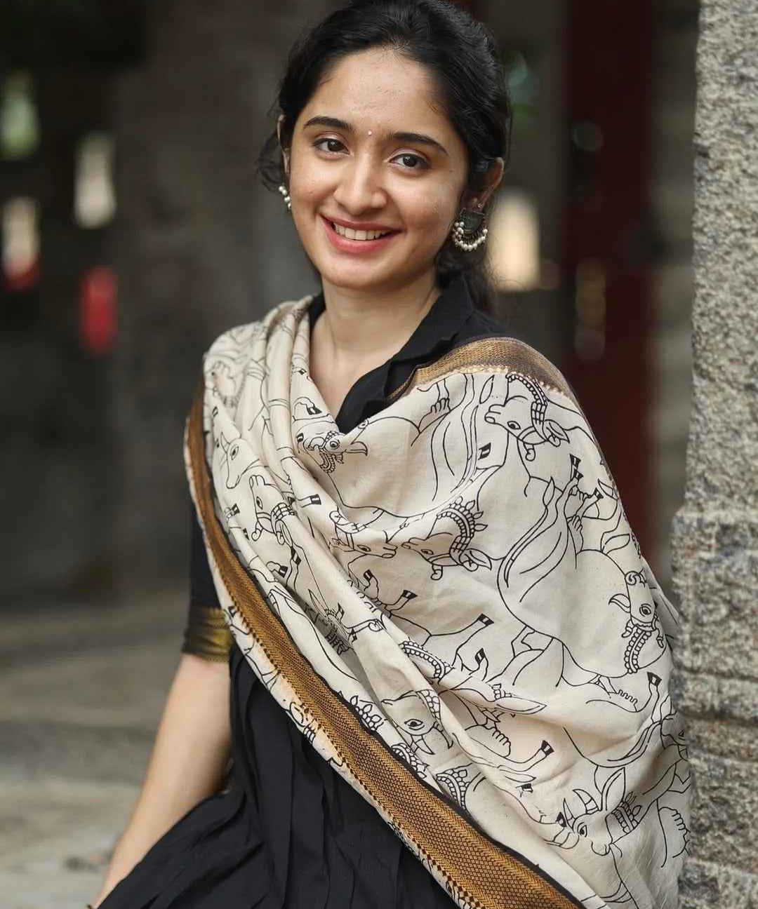 Black Linen Full Kurta Set