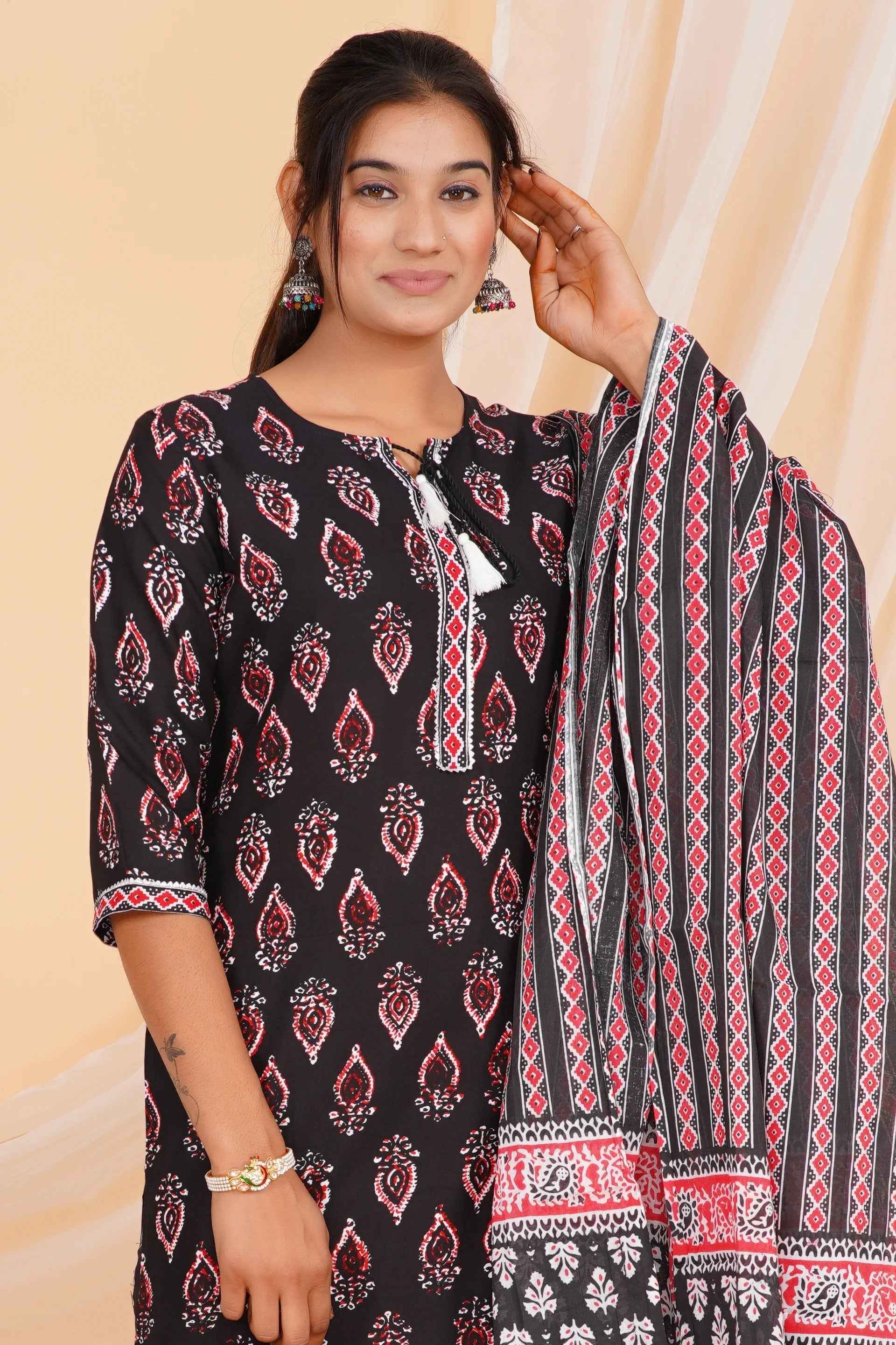 Blossom Noir Viscose Rayon Set