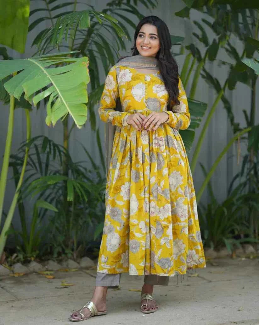 Golden Radiance Viscose Suit Set