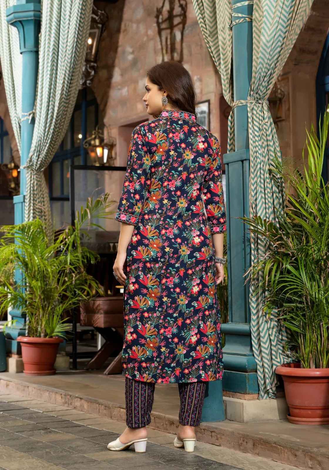 Gulmohar Dusk Pure Viscose Suit Set