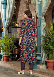 Gulmohar Dusk Pure Viscose Suit Set