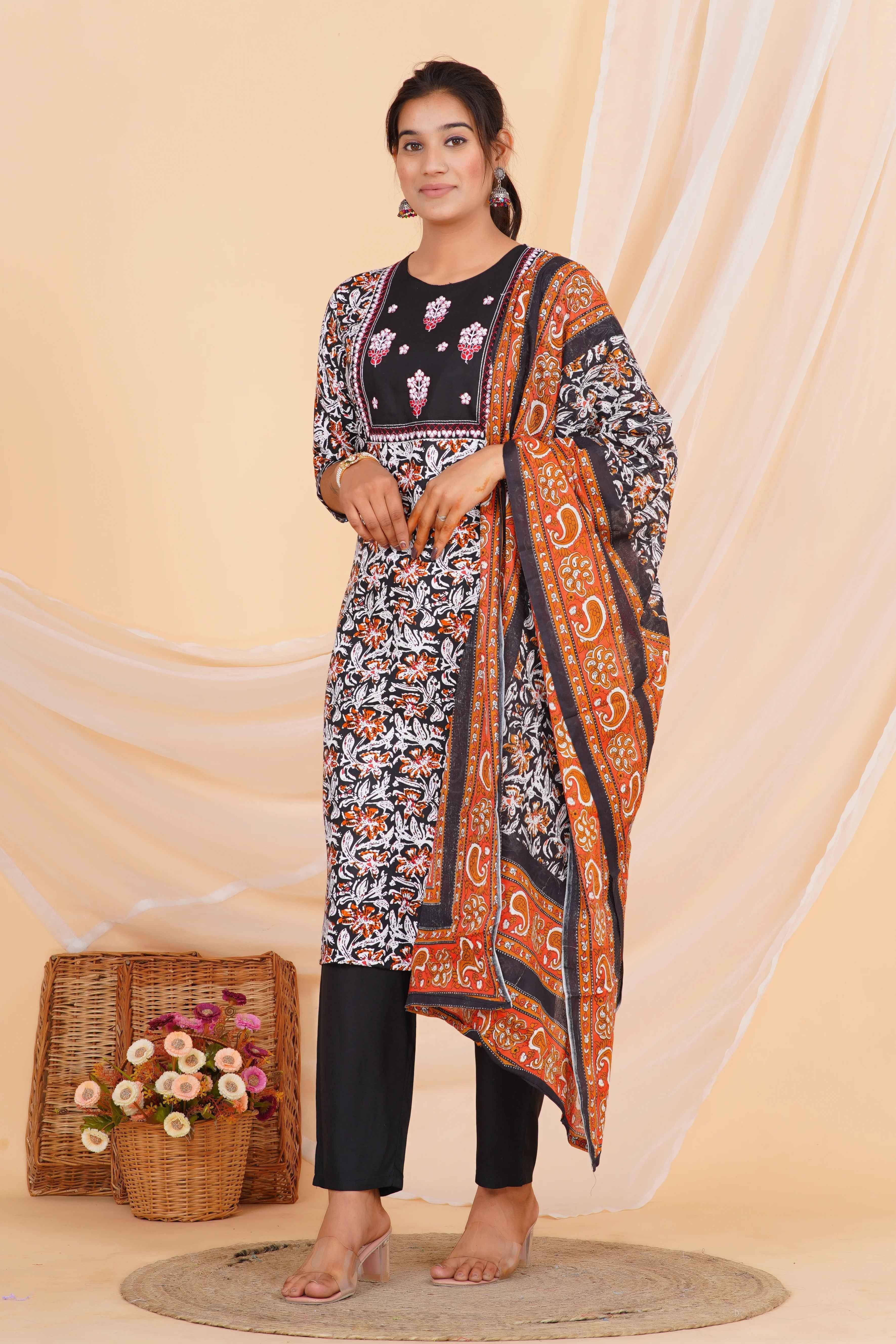 Dusk Garden Viscose Rayon Set