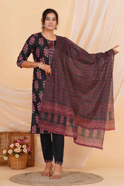 Blossom Noir Viscose Rayon Set