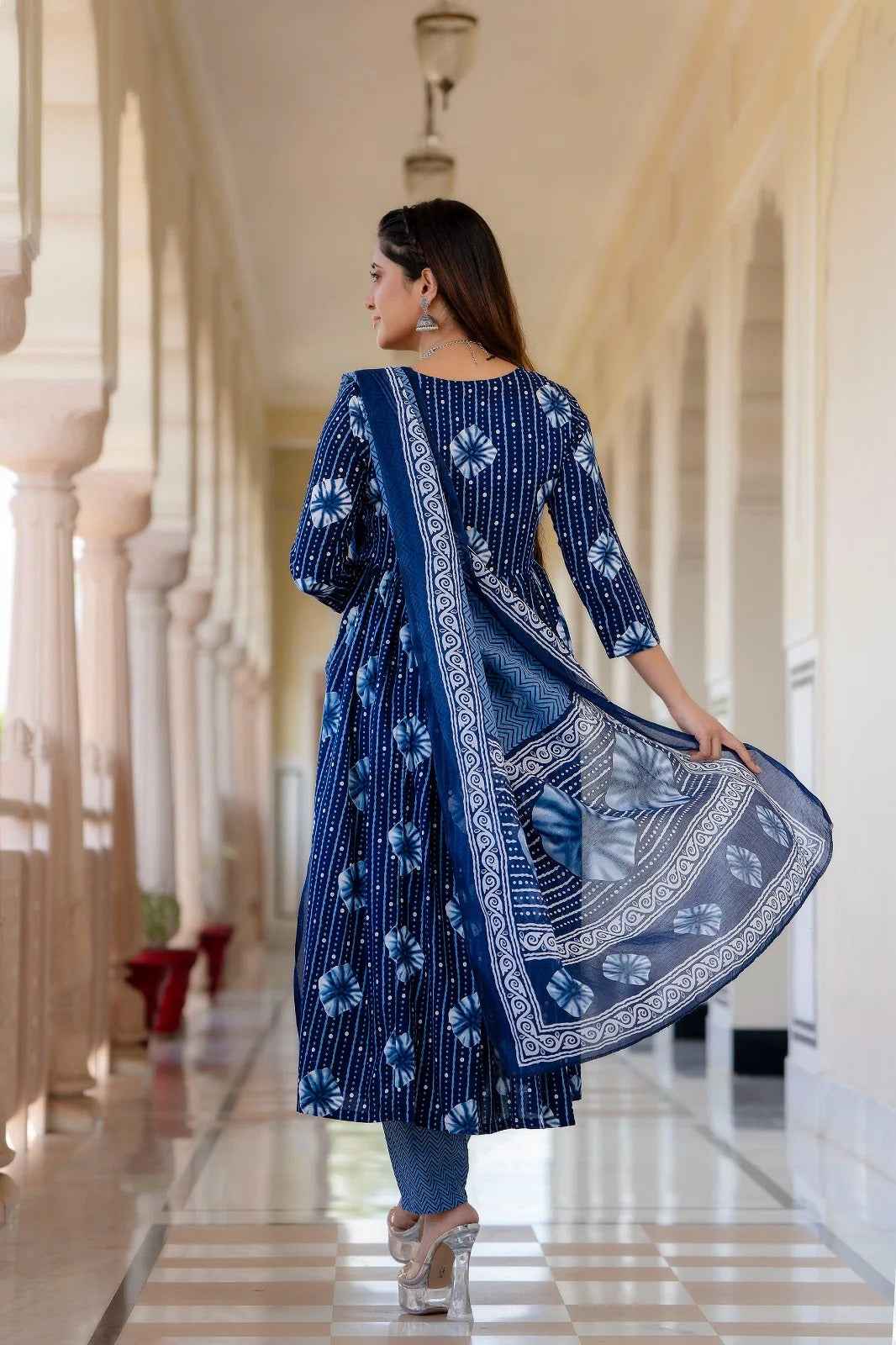 Indigo Blossom Pure Viscose Suit Set