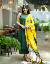 Green Color Kurta Set