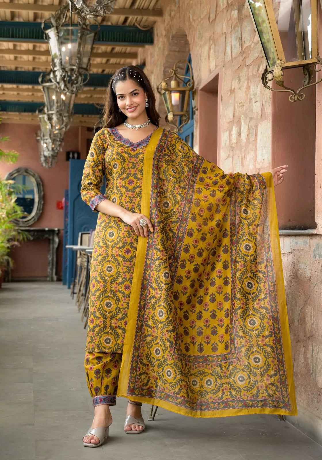Marigold Medley Pure Viscose Suit Set