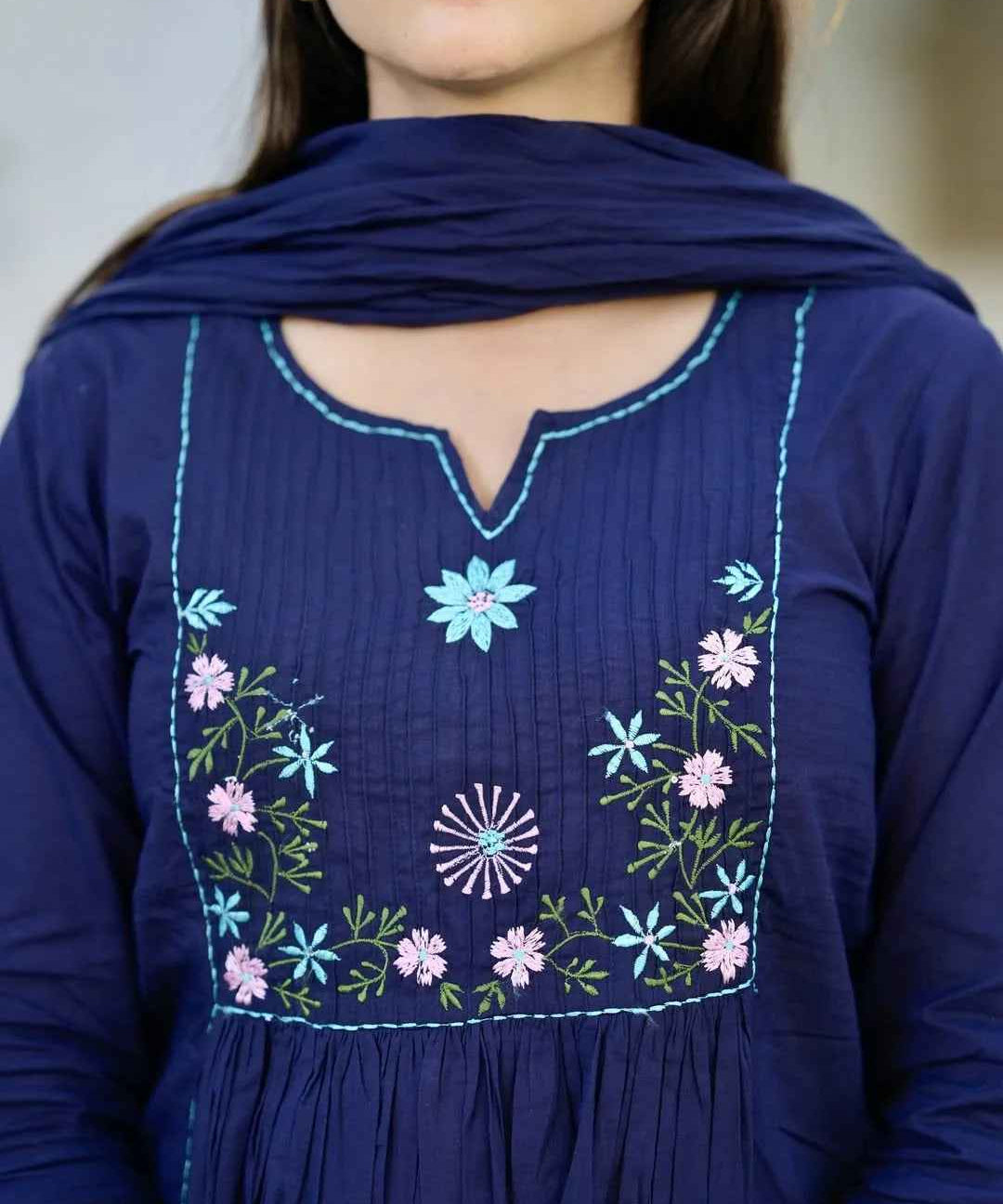 Breezy Embroidered Cotton Suit Set