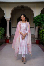 Blush Stripes Pure Viscose Suit Set