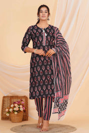 Blossom Noir Viscose Rayon Set