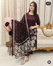 Plum Petals Cotton Suit Set