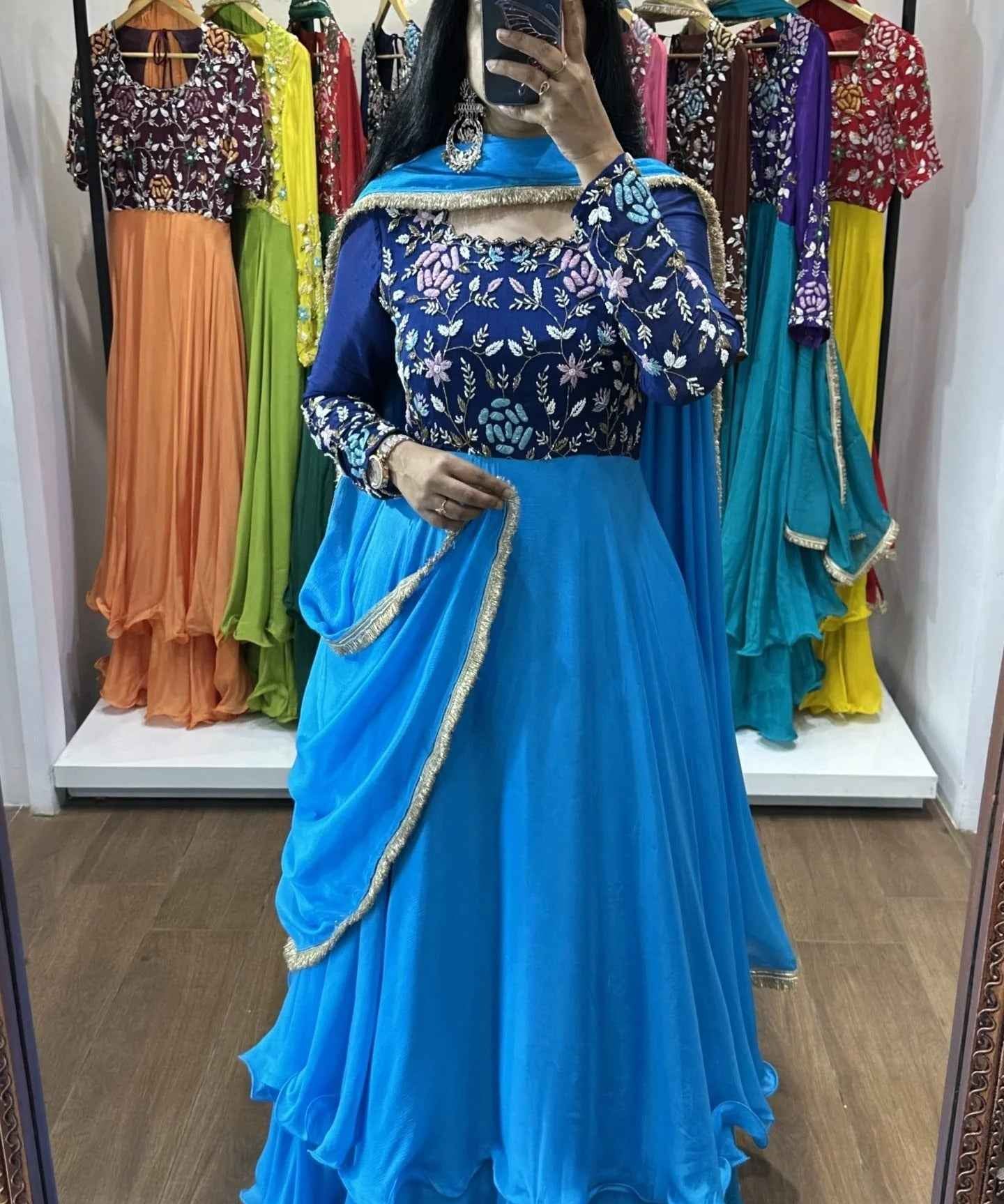 Nitya – Royal Blue & Sky Blue