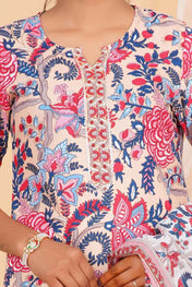 Blush Bloom Viscose Rayon Suit Set