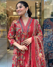 Scarlet Garden Viscose Anarkali Ensemble