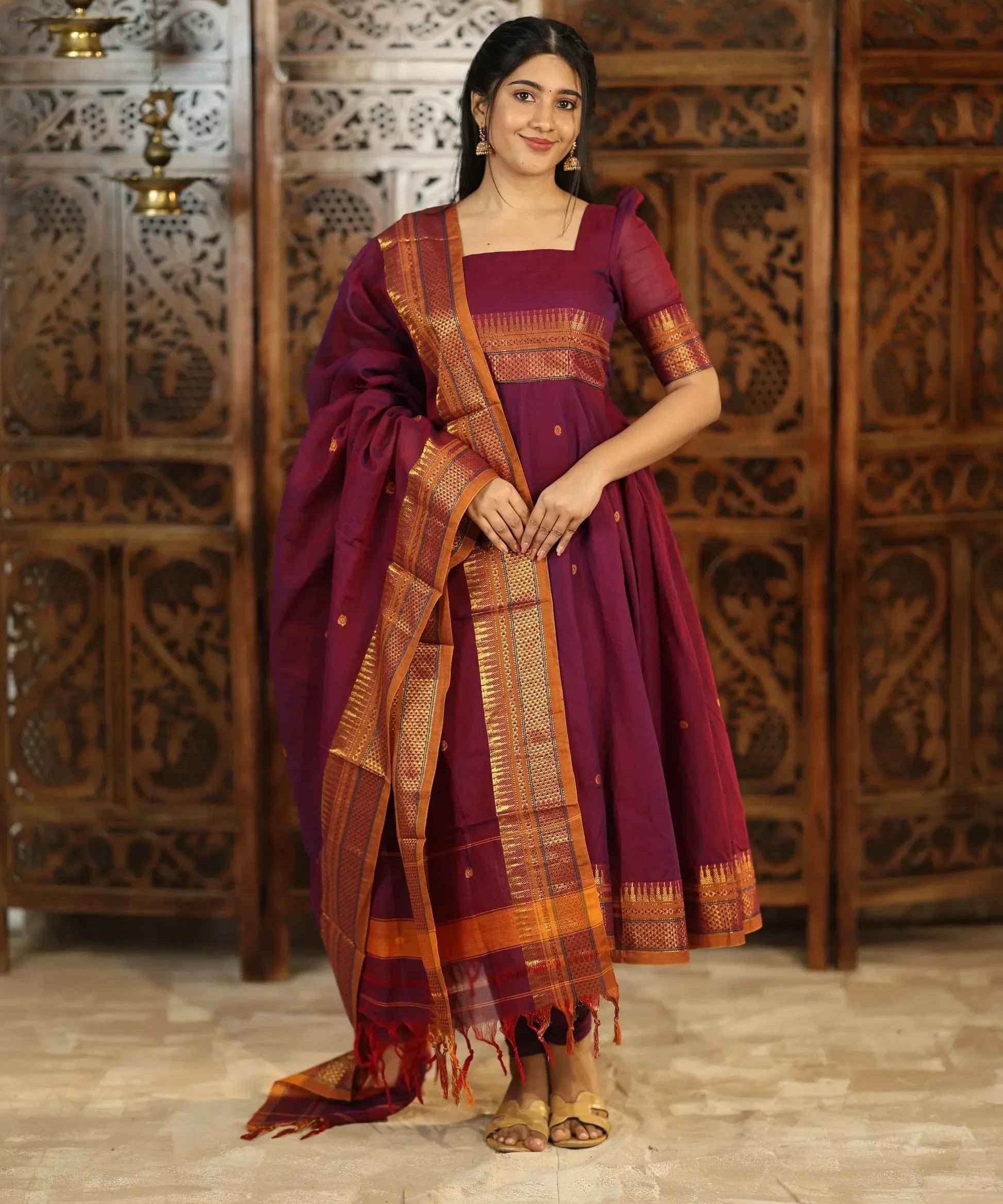 Yamuna Pure Cotton Anarkali