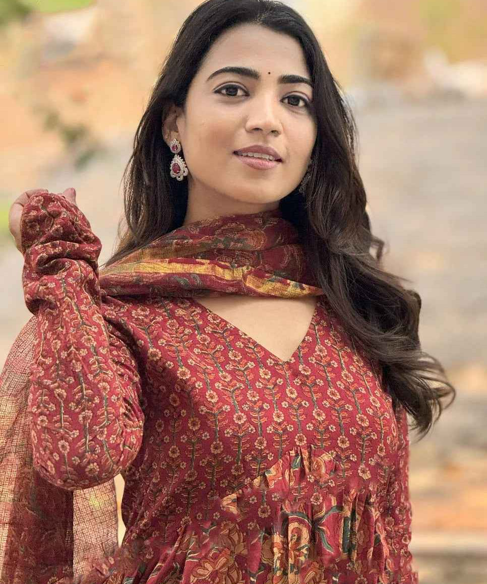 Rust Rosewood Viscose Suit Set