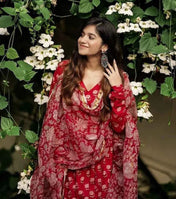Gulnaar Rouge Anarkali Set