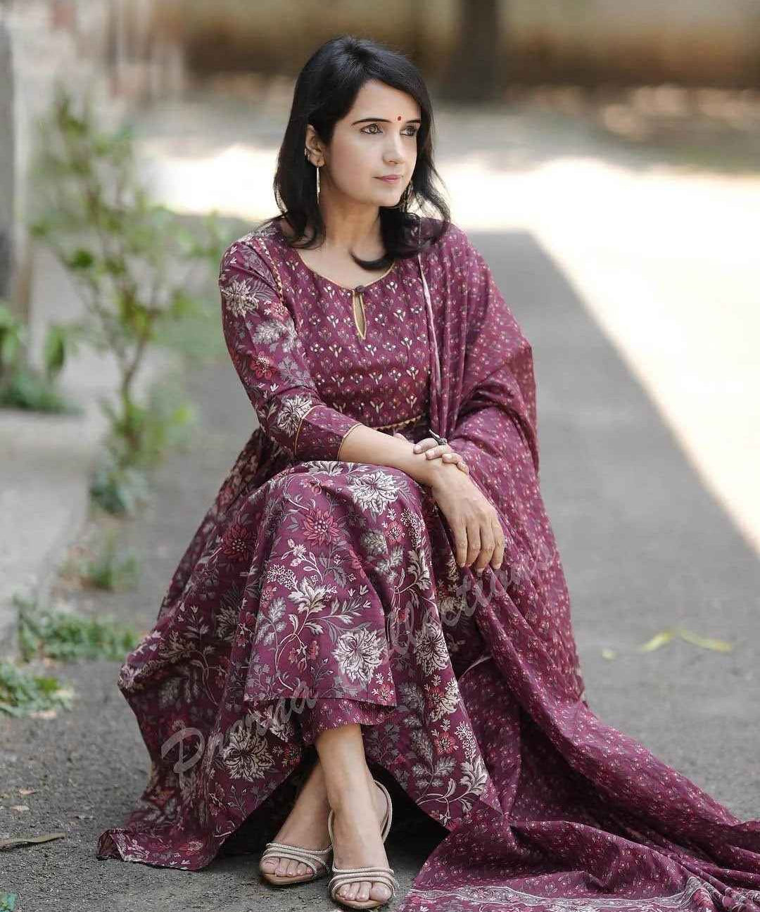 Plum Garden Pure Viscose Suit Set