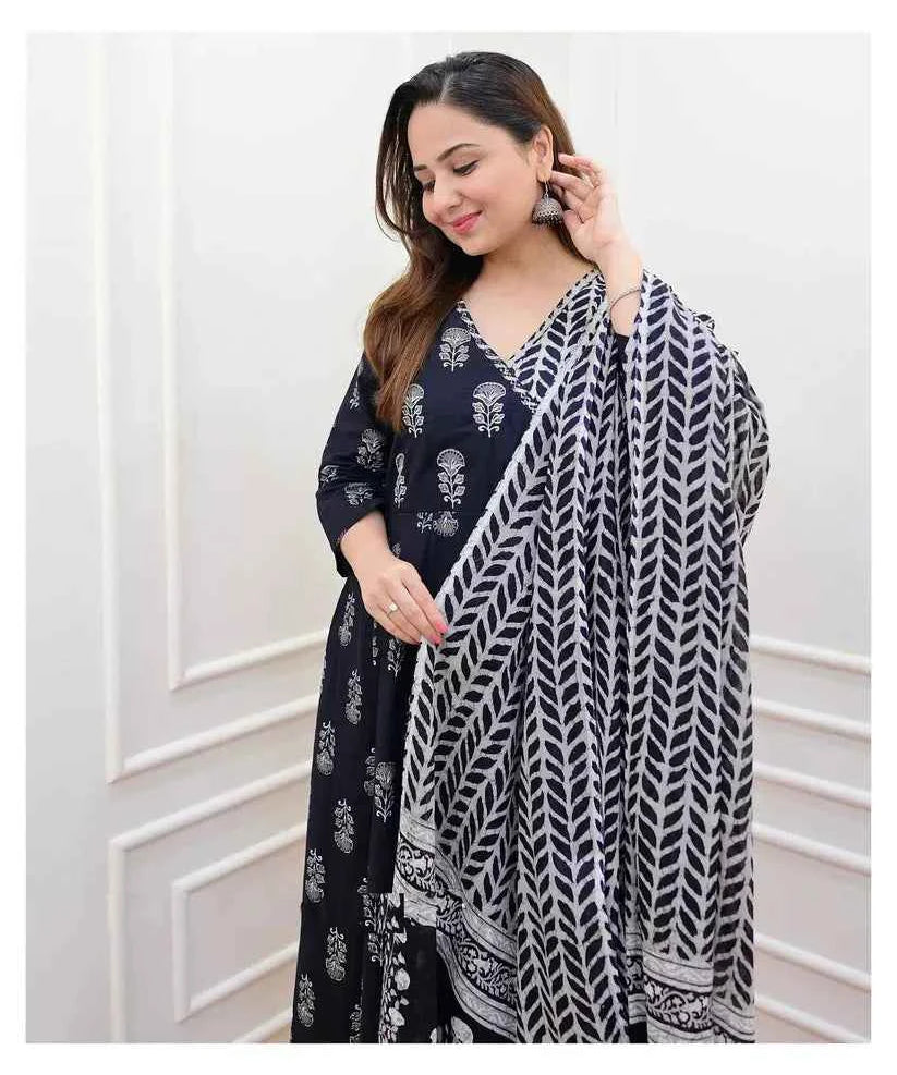 Blue Harmony Flared Suit Set