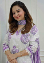 Lavender Mist Viscose Rayon Suit Set