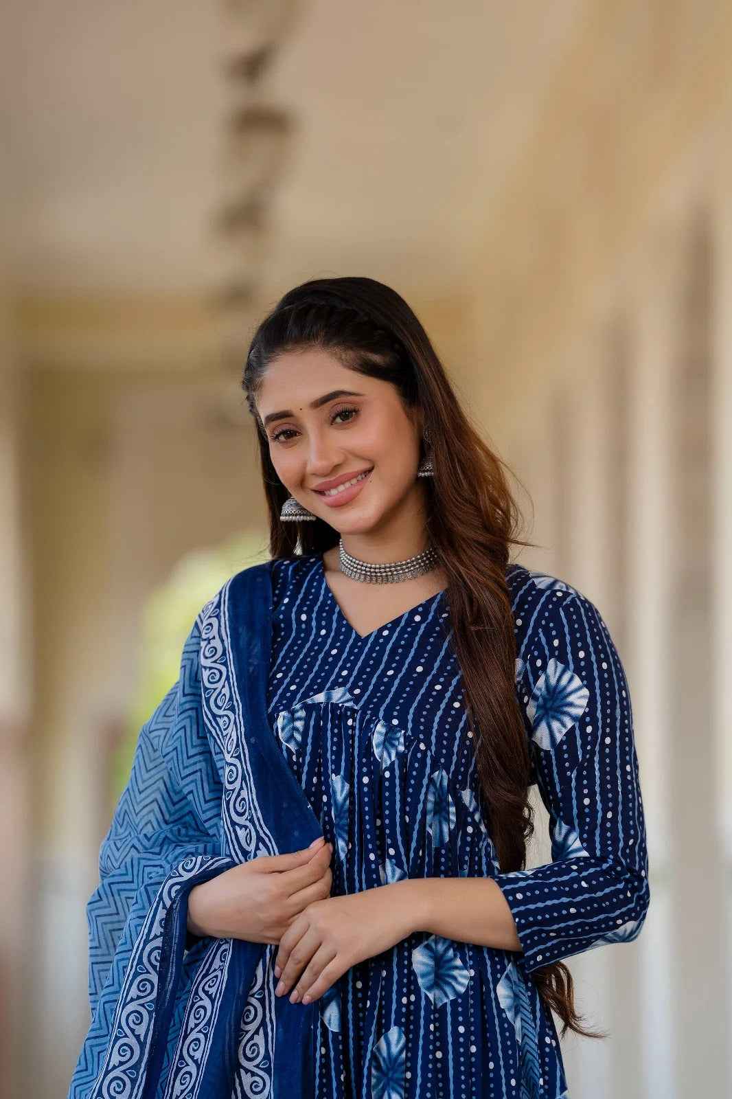 Indigo Blossom Pure Viscose Suit Set