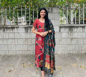 K-60 DOLASILK KURTI WITH DUPATTA