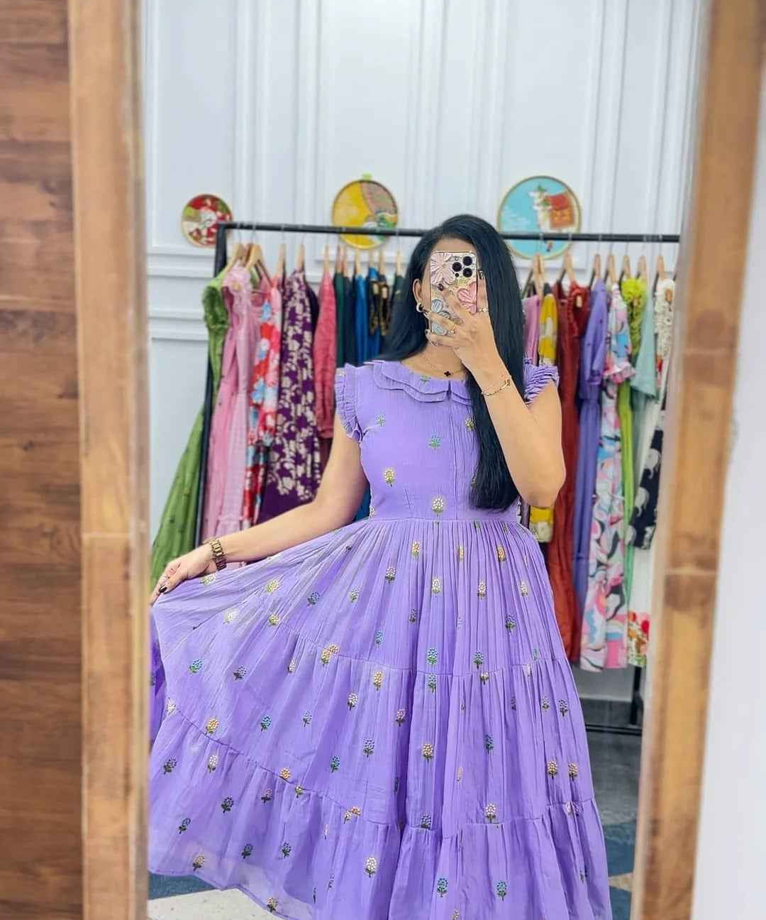 Phool (Mul Chanderi-Lavender)
