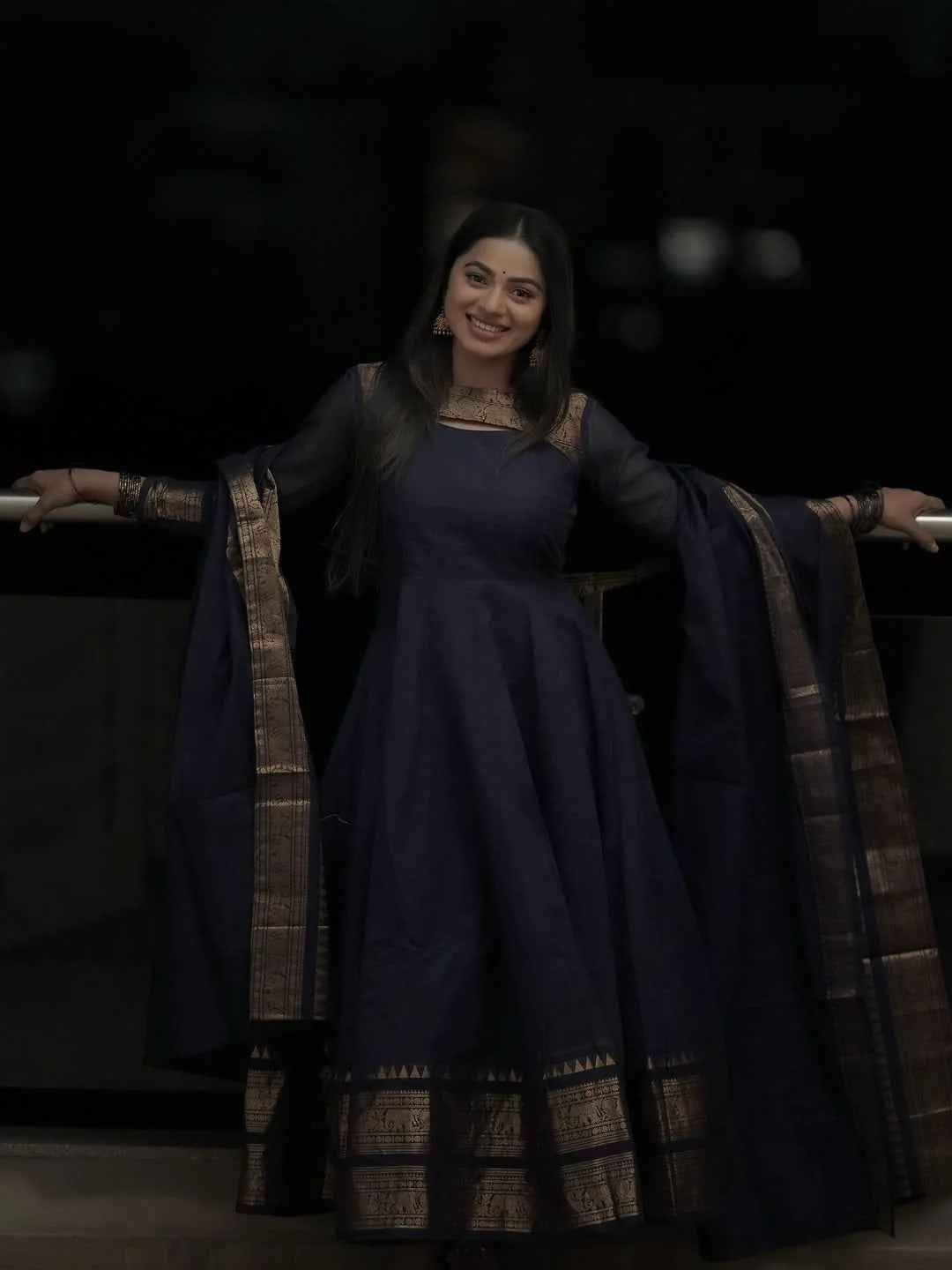 Signature Kanchi Cotton Anarkali & Dupatta