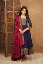 Pure Cotton Temple Anarkali