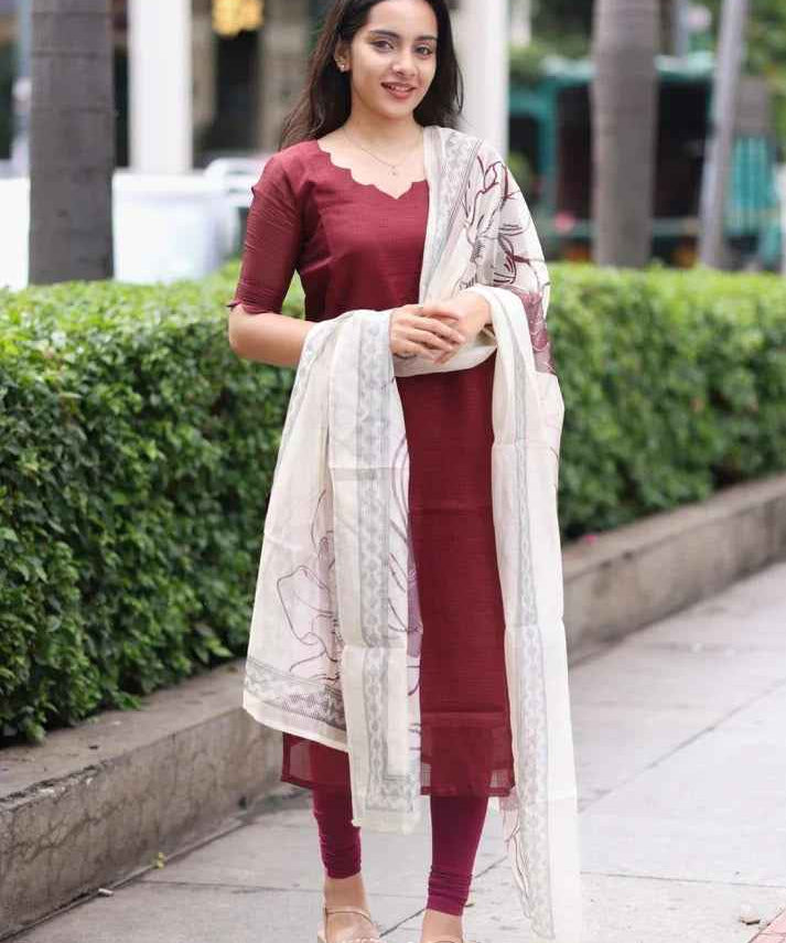 Earthen Ember Top & Dupatta set