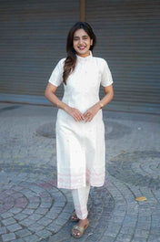 Ivory Pink Handloom Co-ord Set