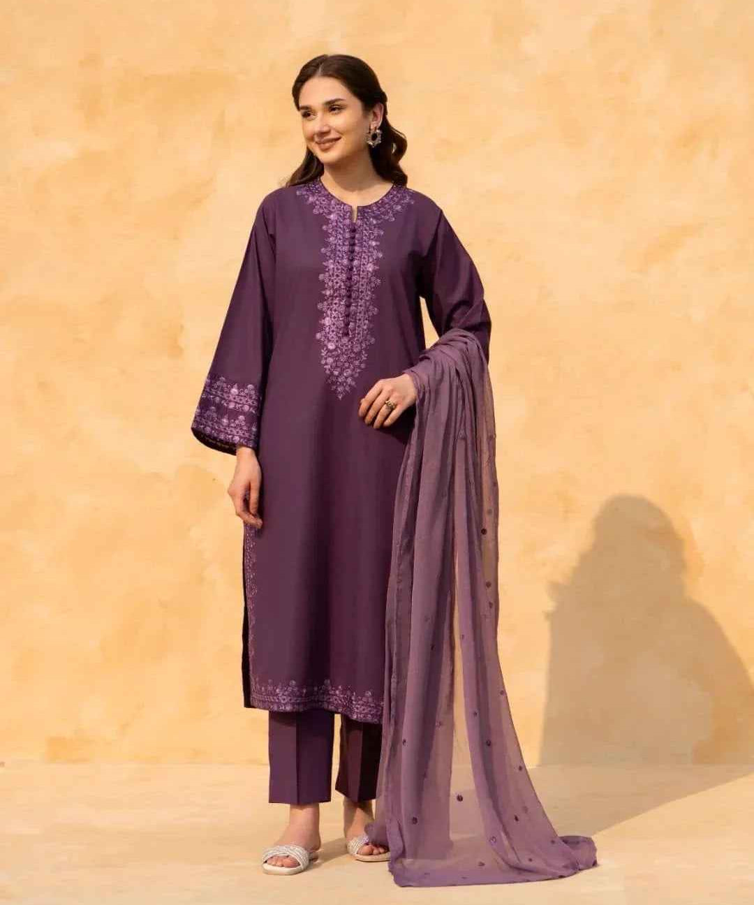 Ethnic Look In Our Wine Raw Silk Lace Work Kurta Set