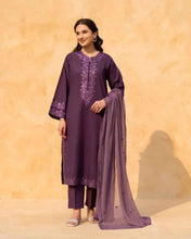 Ethnic Look In Our Wine Raw Silk Lace Work Kurta Set