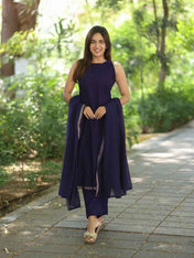 Purple Malar Narayanpet Salwar Set