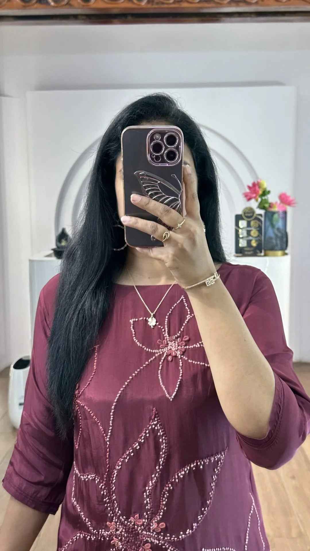 Maroon KnotWork Co-Ord Set