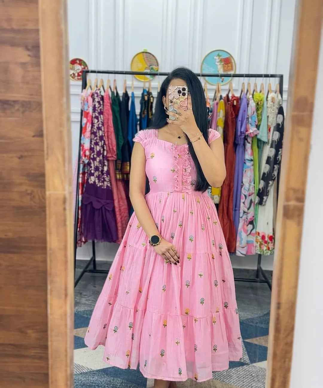 Phool (Mul Chanderi-Pink)