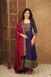 Pure Cotton Temple Anarkali