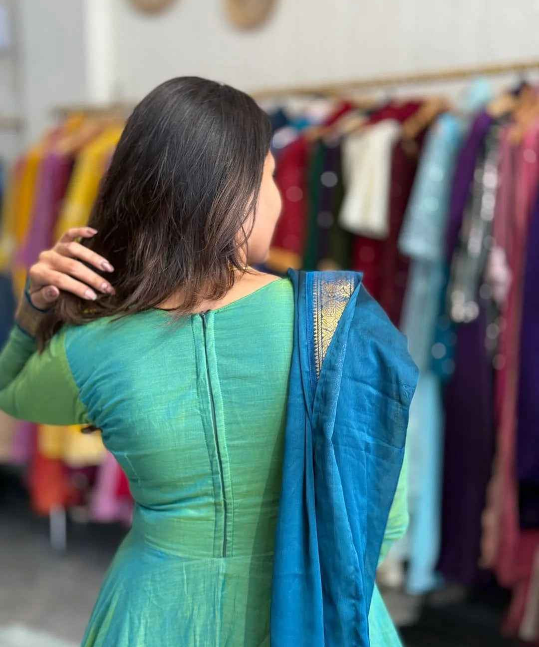 The Signature Kanchi Cotton Anarkali & Dupatta
