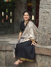 Black Linen Full Kurta Set