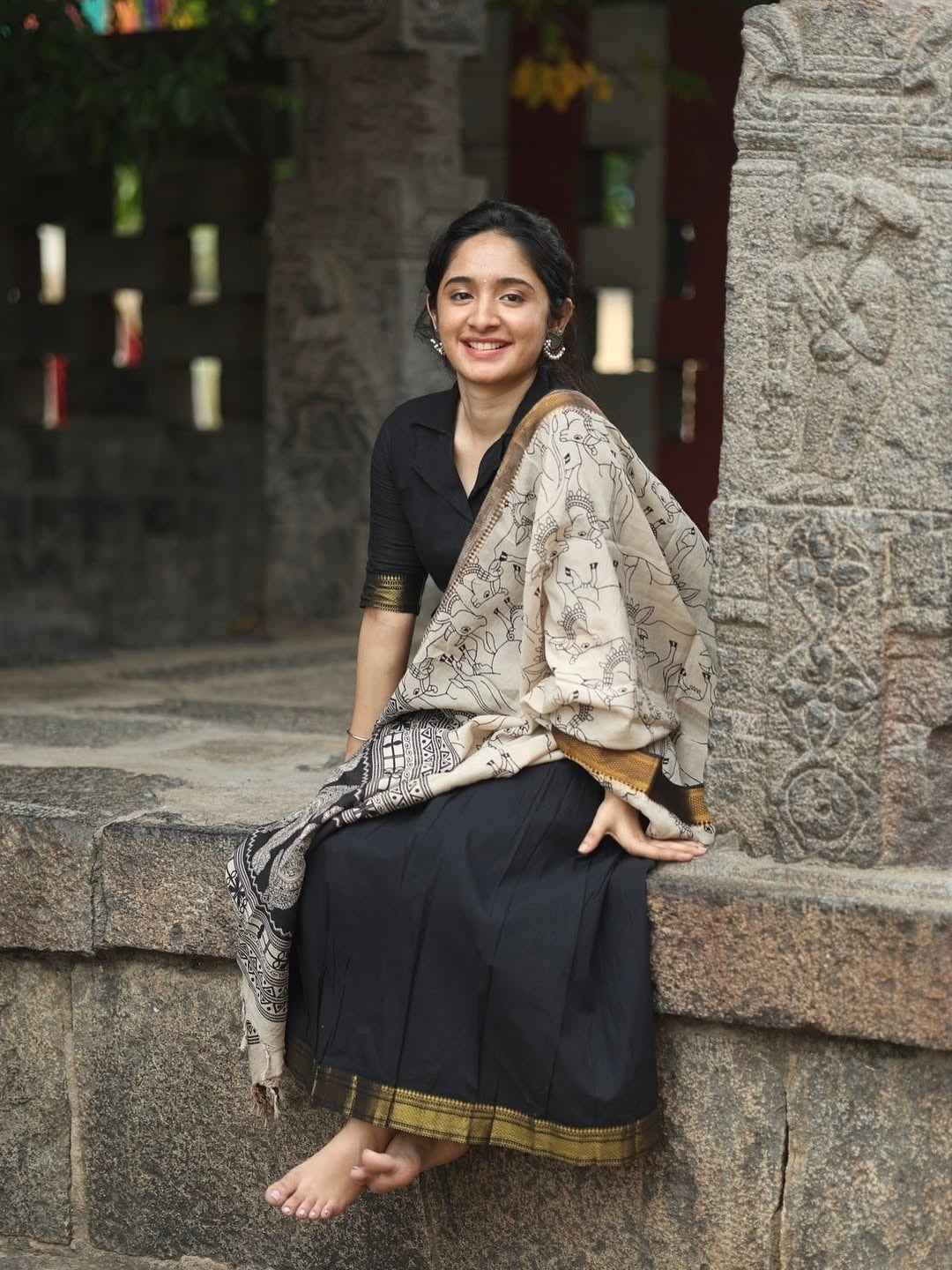 Black Linen Full Kurta Set