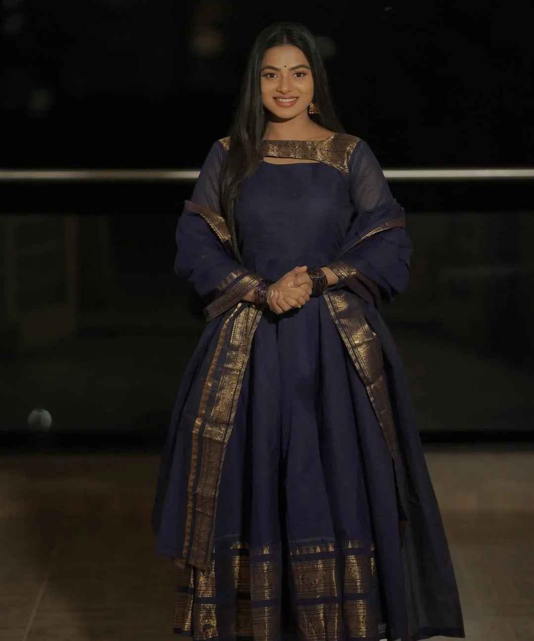 Signature Kanchi Cotton Anarkali & Dupatta