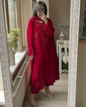 Pure Chiffon Embroidered Suit