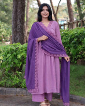 Premium Soft Cotton Natural Dyed Kota Doria Designer Suit With Lining.