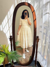 Snowflakes Beautiful Pure Cotton Lace Western Dress